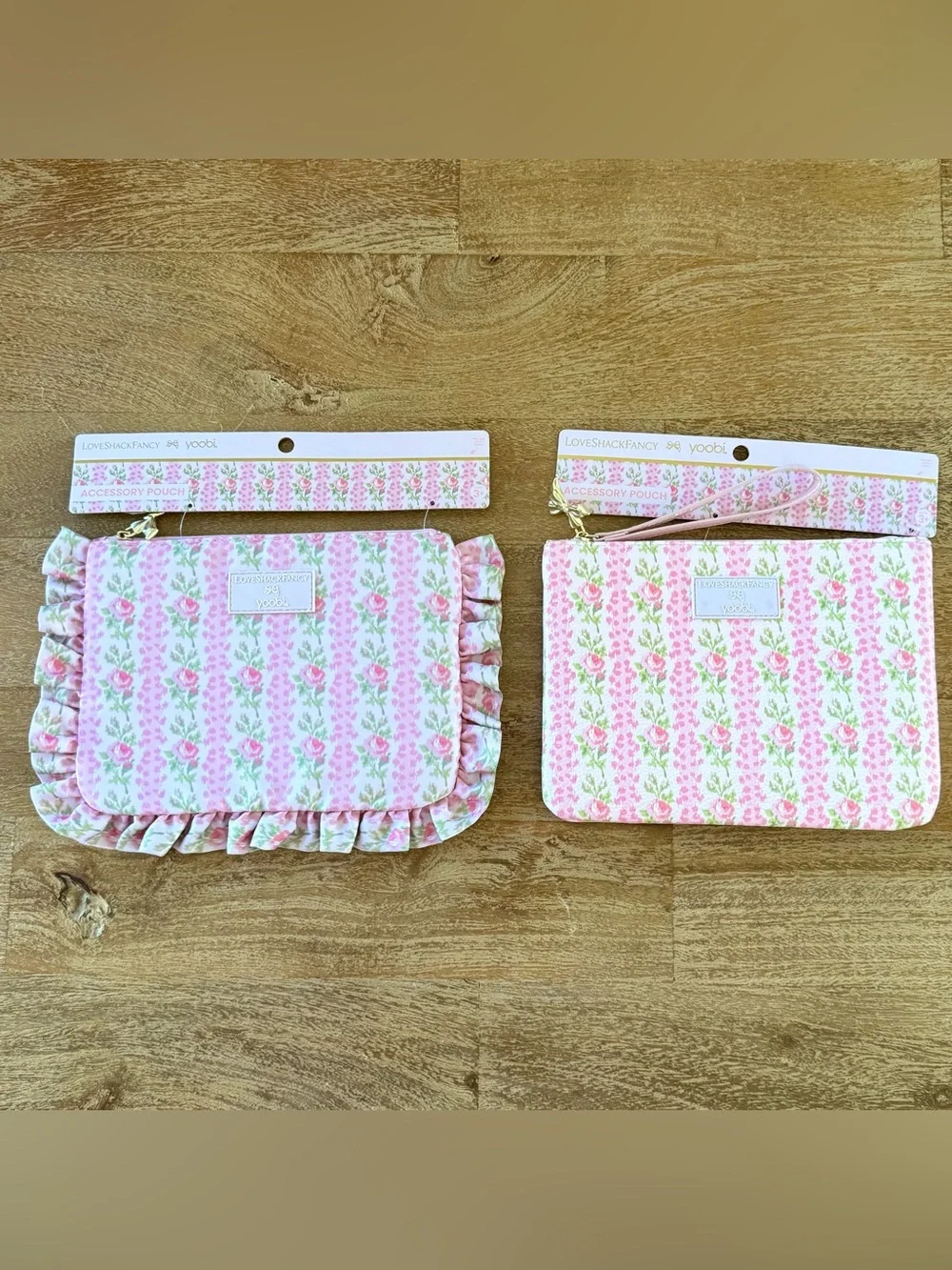 LoveShackFancy x Target - Flat Zip Pencil Cases In Strawberry Macaroon